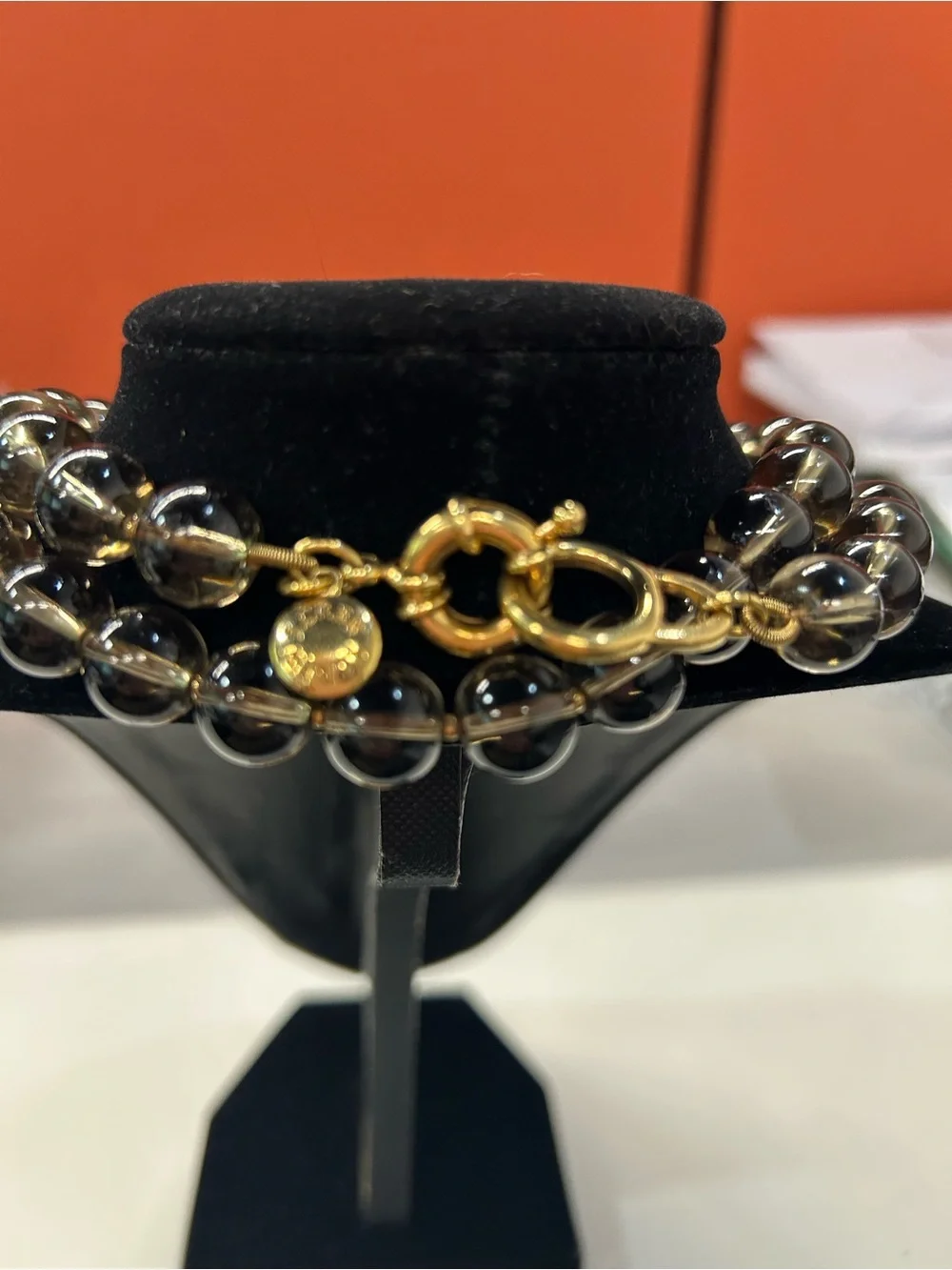 Fabulous J. Crew smoky glass crystal beaded necklace